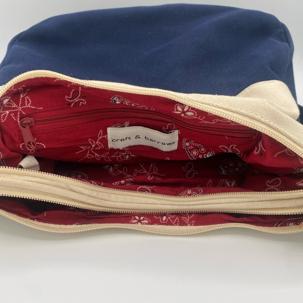 Croft & Barrow Navy and Cream Shoulder Bag - Picture 7 of 9
